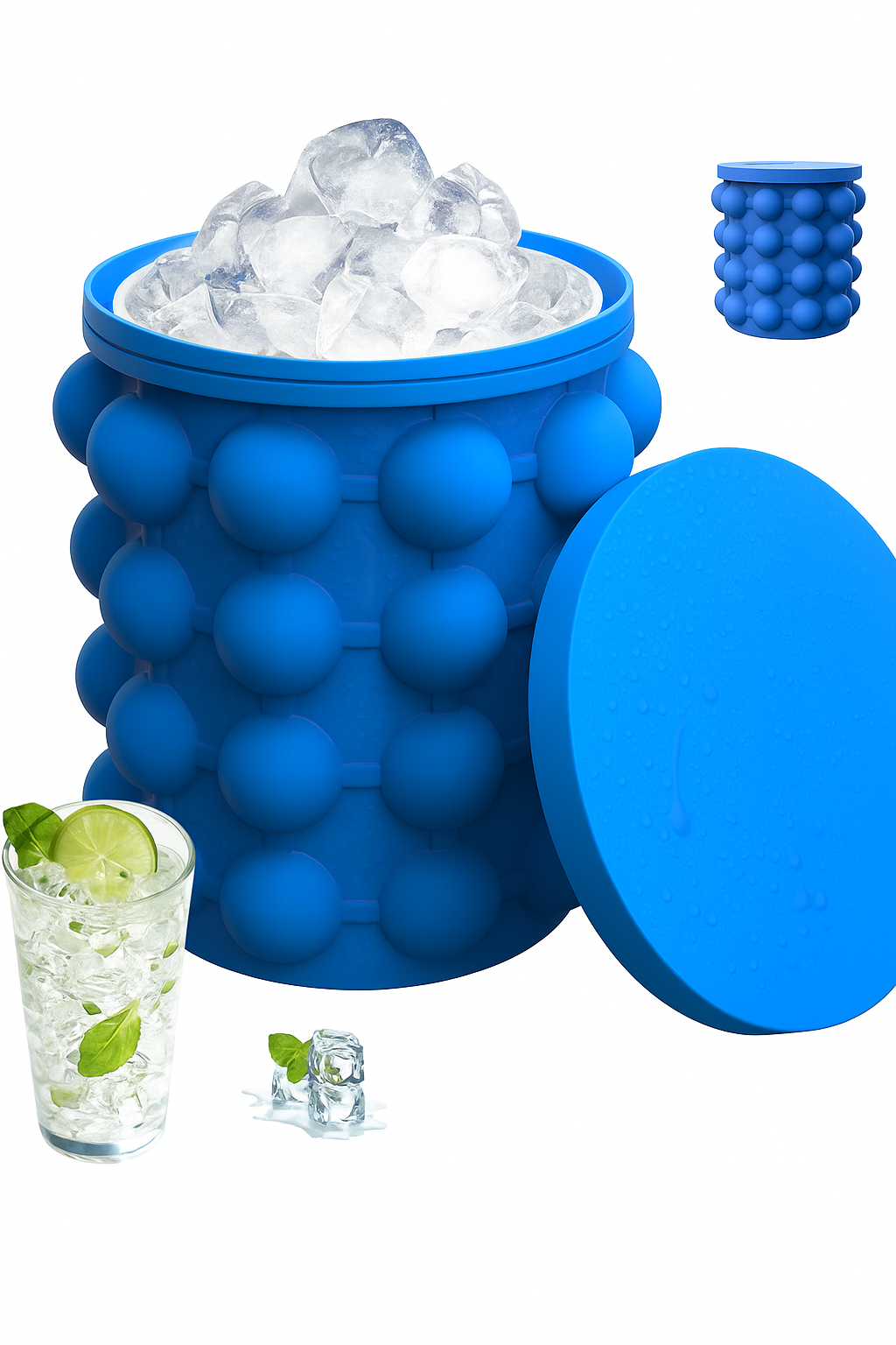 1PCS Ice Cube Maker Portable Bucket Wine Ice Cooler Beer Cabinet Space Saving Drinking Whiskey Freeze Kitchen Tools